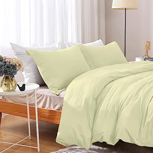 Ivory Solid Duvet Cover Set Twin/Twin XL Size 68x90 Egyptian Cotton
