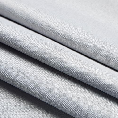 Light Grey Linen Textured Shower Curtain Heavy Duty 72" W x 72" L