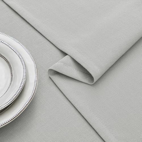 Grey Square Tablecloth 55 x 55 Inch Small Gray Linen Table Cloth for