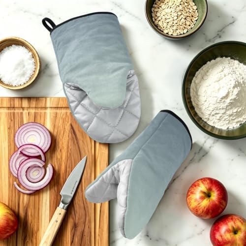 Grey Gradient Oven Mitts and Pot Holders Set 2 Pack