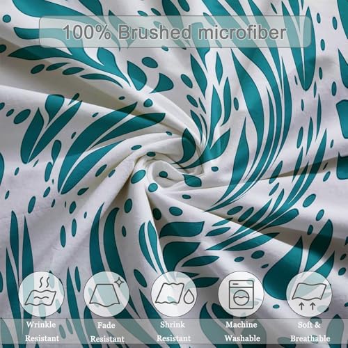 Duvet Cover Queen Size - Reversible Sage Green Duvet Cover Set with