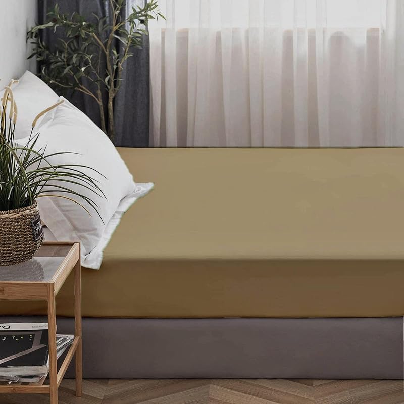 1 Pc Fitted Sheet Queen - 16 Inch Deep - 60 x 80 Inches - 1000 Thread