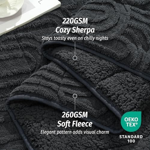 Wemore Soft Weighted Blanket for Adults 48" x 72" 12 lbs Twin Dark
