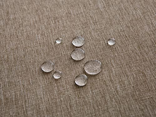 EHouseHome Heavy Duty Fabric Tablecloth with White