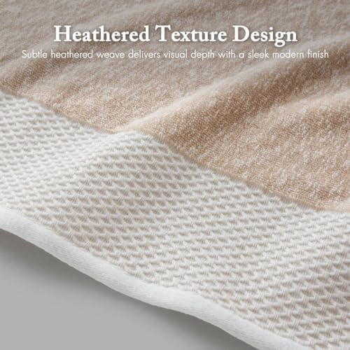 Madison Park Hayden 6 Piece Bath & Hand Towel Set, 550 GSM, Beige Tan