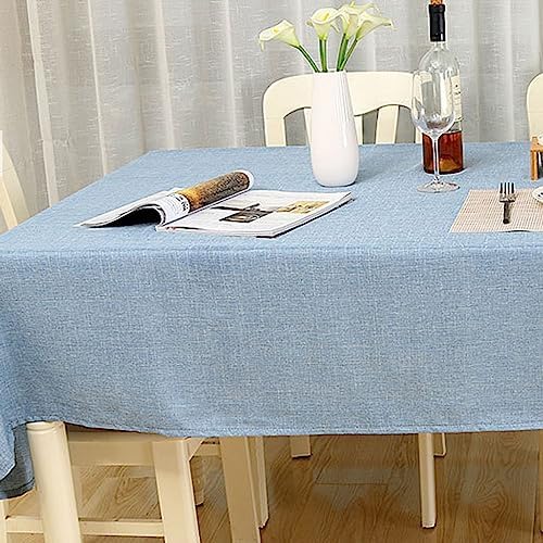 Faux Linen Tablecloths, Rectangular Tablecloth, Heavy Classic