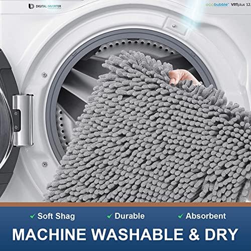 Smiry Luxury Chenille Bath Rug Set, 2 Piece Extra Soft and Absorbent