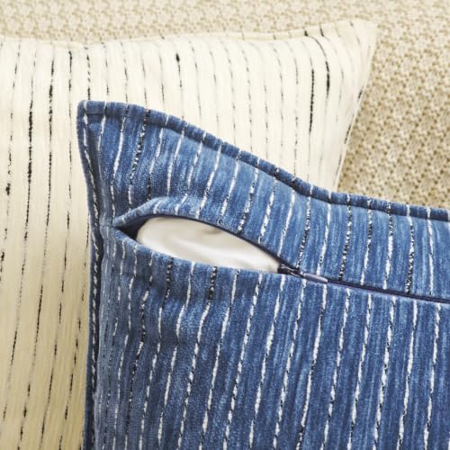 NUYECY Soft Chenille Decorative Throw Pillow Covers 18x18 Set of