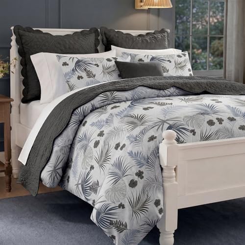 Bedorm 100% Cotton Duvet Cover Set Queen Vintage Floral Bedding Set