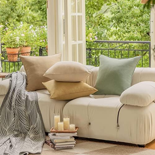 Demetex Outdoor Throw Pillows 18x18 Waterproof Square Pillow Covers