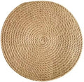 8PC Dining Table Placemats Round, 11.82 Inches Khaki Kitchen Placemats