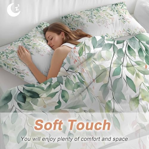 Chic D Duvet Cover Set Queen Size Leafs Plants Comforter Sets 1 Duvet