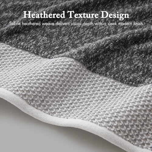Madison Park Hayden 6 Piece Bath & Hand Towel Set, 550 GSM, Charcoal