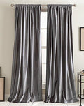 DKNY Curtains Modern Knotted Velvet Lined Curtain Panel Pair, 108"