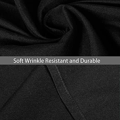FLXXIE King (102"x105") Brushed Microfiber Flat Sheet Only, Black