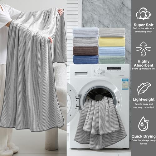 4 Piece Bath Towel Set 35"x70"Oversized Bath Towel for Bathroom Ultra