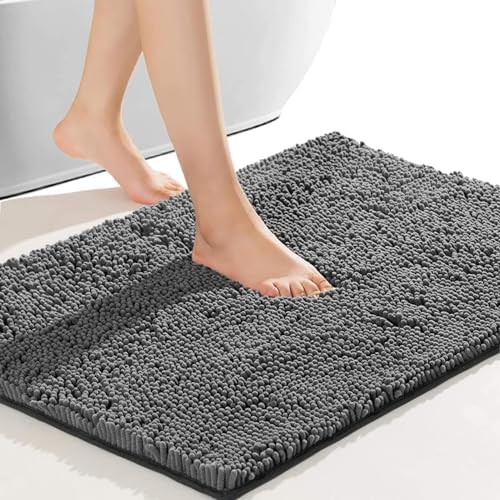 Chenille Bathroom Rugs Sets 2 Piece,Soft Shaggy Bath Rugs,Non-Slip