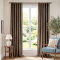 Lazzzy Extra Long Truffle Velvet Curtains Rod Pocket 52×120 Inch 2