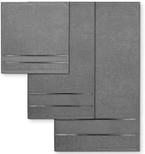6 Pieces Towel Set Zero Twist Ultra Soft Long Staple Cotton- Set