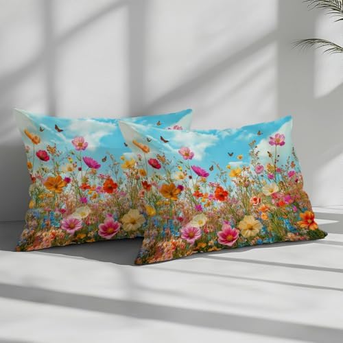California King Duvet Cover Set Plant Flower Daisy Soft Microfiber