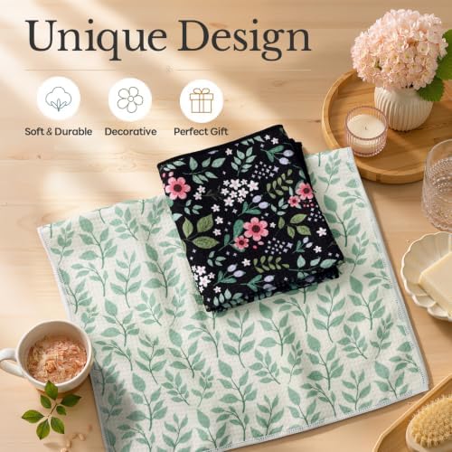 Homaxy Bundle: Premium Cotton 16"x28" Grey Check 6 Pack Ring Spun 390