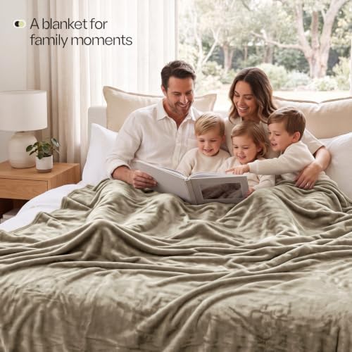 Soft Fleece Blanket for Bed King Size Camel (90x102 Inch)