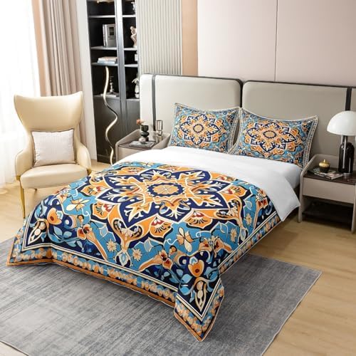 Erosebridal Mandala 100% Cotton Comforter Cover Queen Size,Western