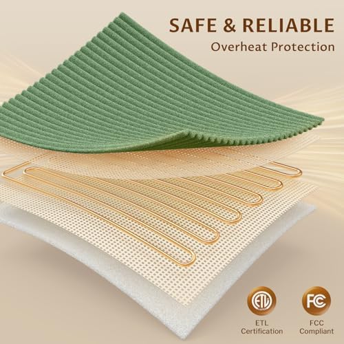 Reaks Heated Throw Blanket, 5 Heat Levels, 3 Hours Auto-Off, 50"x60"