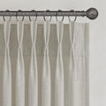 Topfinel Light Grey Pinch Pleated Linen Curtains 105 Inch Length 2