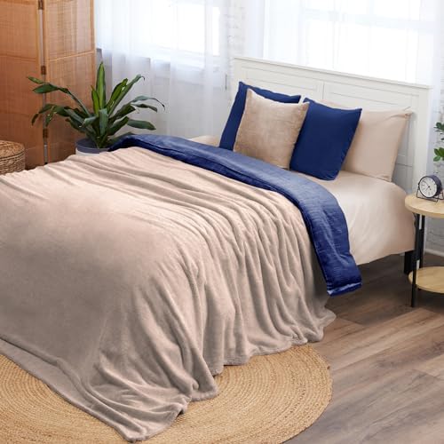 NORTHWEST Ashford Home Cozy Warmwell Blanket Moonlight Taupe King Size