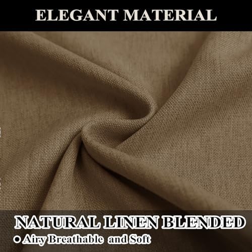 Fcosie 42" Wx120 L Rod Pocket Back Tab Blackout Curtains for Living