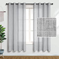 Pitalk 2 Panel Set 63 Inch Curtains for Bedroom Grommet Flax Faux