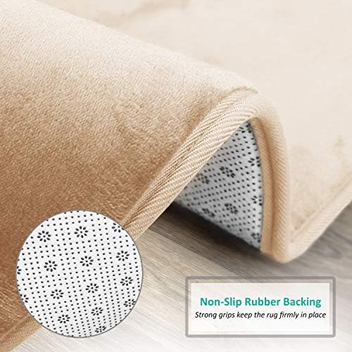 Clara Clark 3 Piece Bathroom Rugs Bath Mat Set, Velvet Memory Foam
