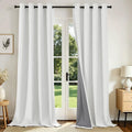 Joydeco Ivory Blackout Curtains 108 Inches Long, Light Blocking