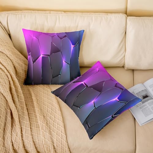 jejeloiu Geometric Throw Pillow Covers 18"x18" Set of 2 Honeycomb