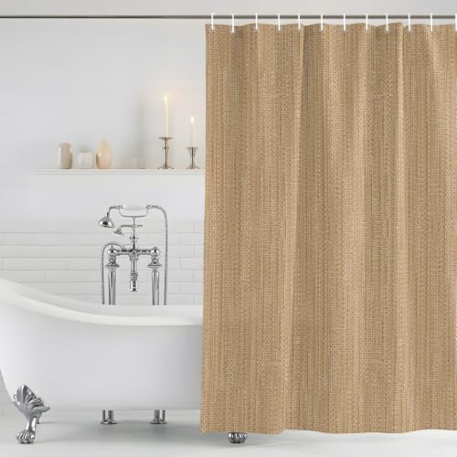 Sand Beige Shower Curtain Waterproof, Shower Curtains for Bathroom