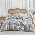 Lekesky Boho Grey Duvet Cover Full Size, 3pc Ultra Soft 100% Washed