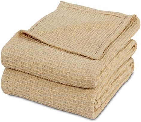Luxurious 100 percent Combed Cotton Waffle Weave Super Soft, Cozy