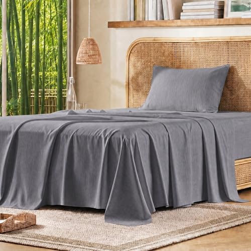 Comfort Spaces Twin XL Sheet Set 3pcs, Rayon Derived from Bamboo, Dark