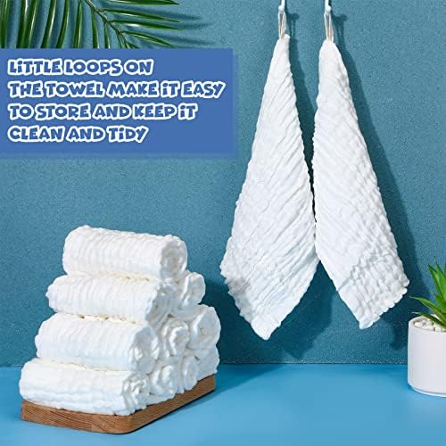 Handepo 60 Pack Muslin Burp Cloths Cotton Baby Muslin Washcloths 6