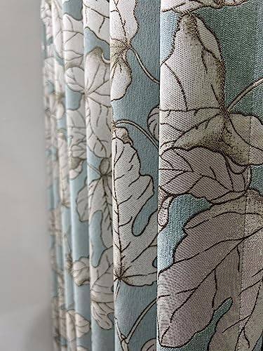 Room Darkening Curtains 72 inches Long for Living Room Floral Jacquard