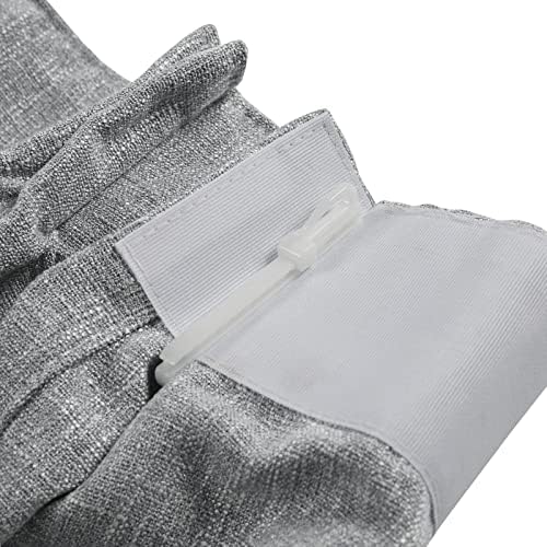 TWOPAGES Grey Metallic Pinch Pleat Curtain 108 Inch Length, 1 Panel
