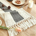 Boho Table Runner for Home Decor with Tassels 72 Inches Long