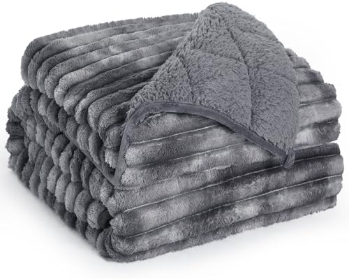 Ultra-Soft Weighted Blanket for Adults(15 lbs, 48” x 72” Full Size)