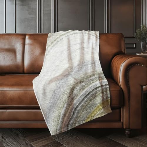 Addison Rugs ASB584 Taupe 50" x 70" Oversized Sherpa Throw Blanket
