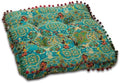 ELEFOCUS Blue Bohemian Seat Cushion,Indoor Boho Chair Cushions for