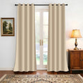 Beige Blackout Curtains 108 Inches Long for Bedroom Thermal Insulated
