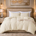 ROSE&RISY Linen Grey King Duvet Cover Set, 3 Pieces Soft Bedding Set
