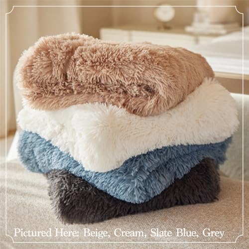 The Connecticut Home Co Throw Blanket Soft Fluffy Room Decor, Cozy