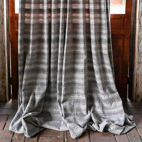 Neutral Farmhouse Curtains for Living Room 72 Inches Long, Rod Pocket